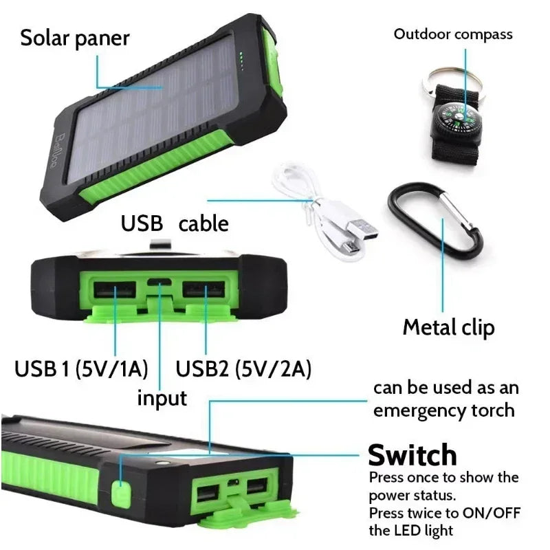 Cargador Solar Powerbank 10.000 mAh